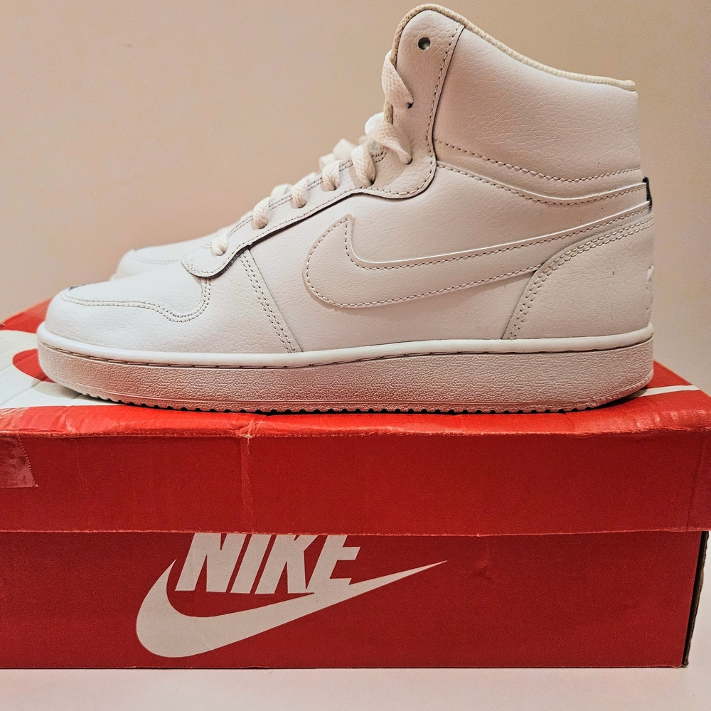 Nike Men's Ebernon Mid White Sneakers - Picture 8 of 8